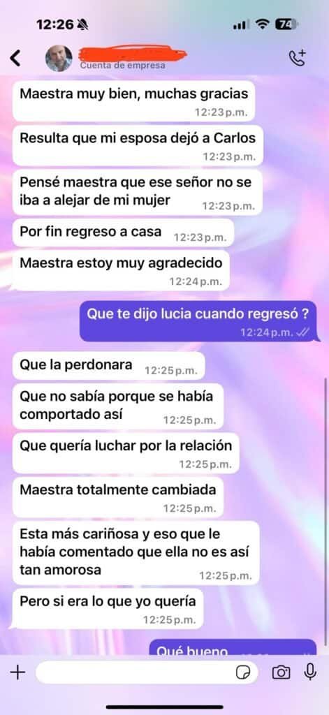 Testimonio de Amarres de Amor